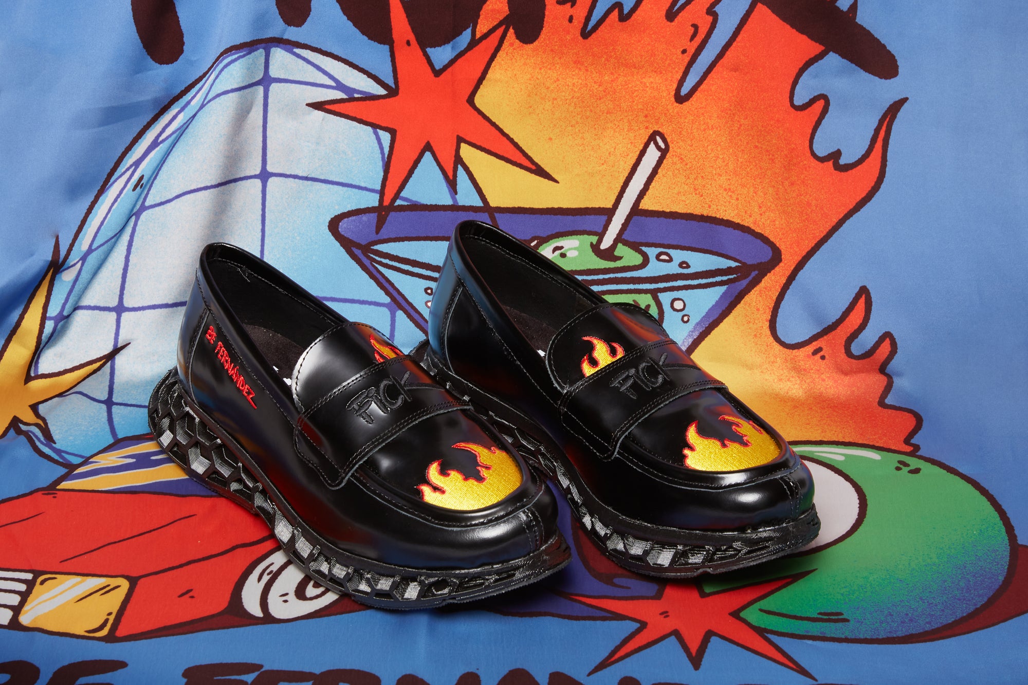Mocasín Kepler x Be Fernandez Black Leather Loafer - Bee System Black Sole
