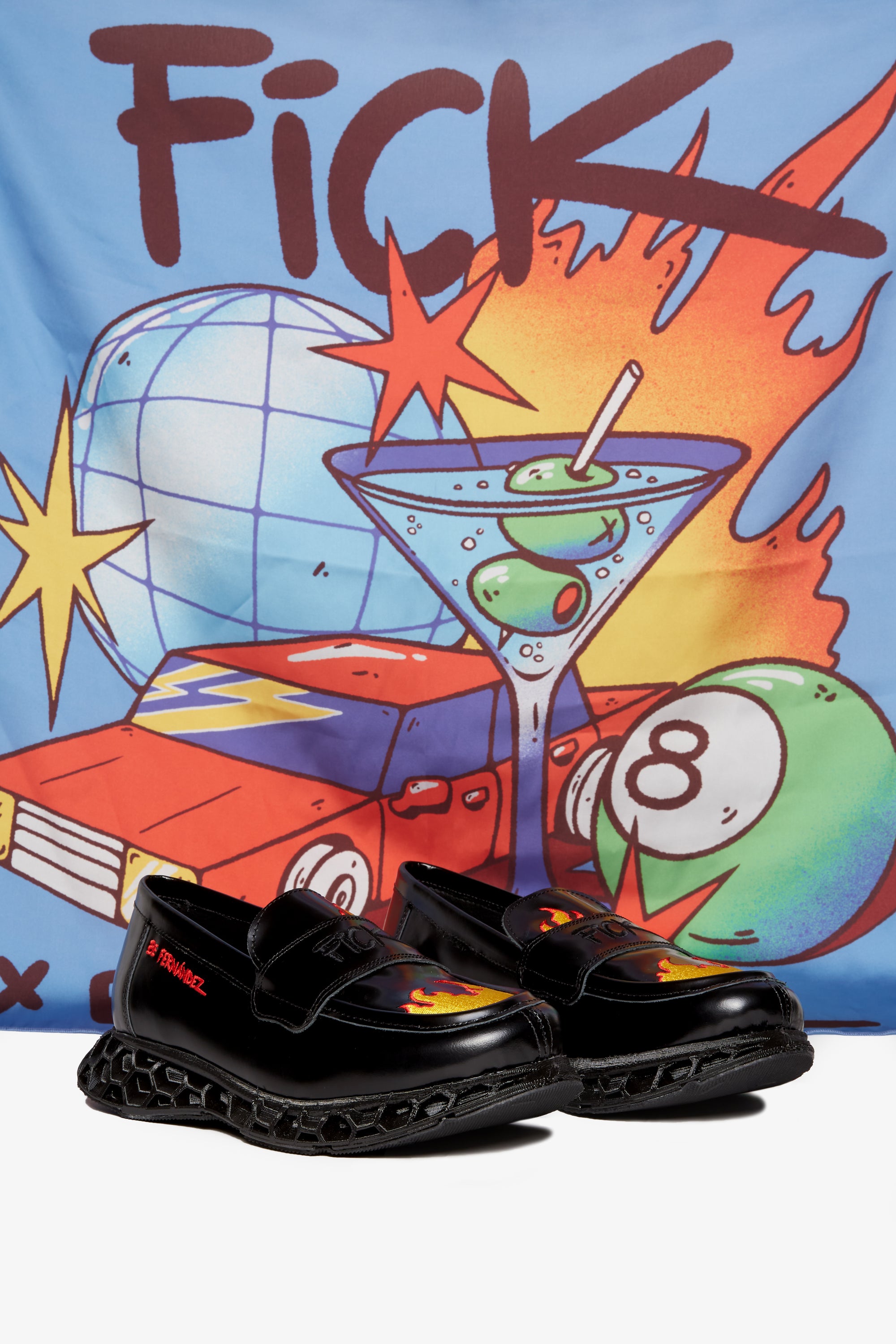 Mocasín Kepler x Be Fernandez Black Leather Loafer - Bee System Black Sole