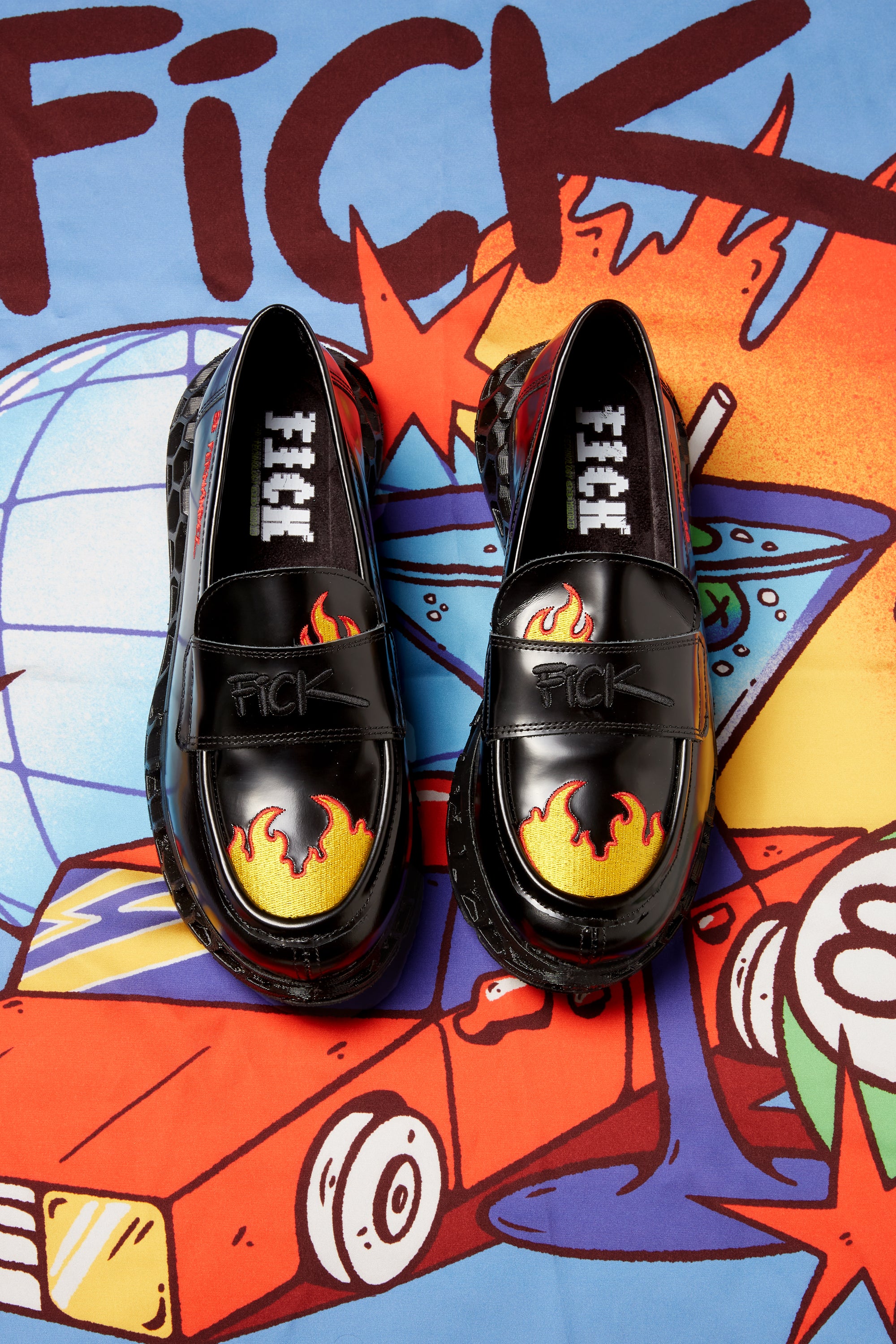 Mocasín Kepler x Be Fernandez Black Leather Loafer - Bee System Black Sole