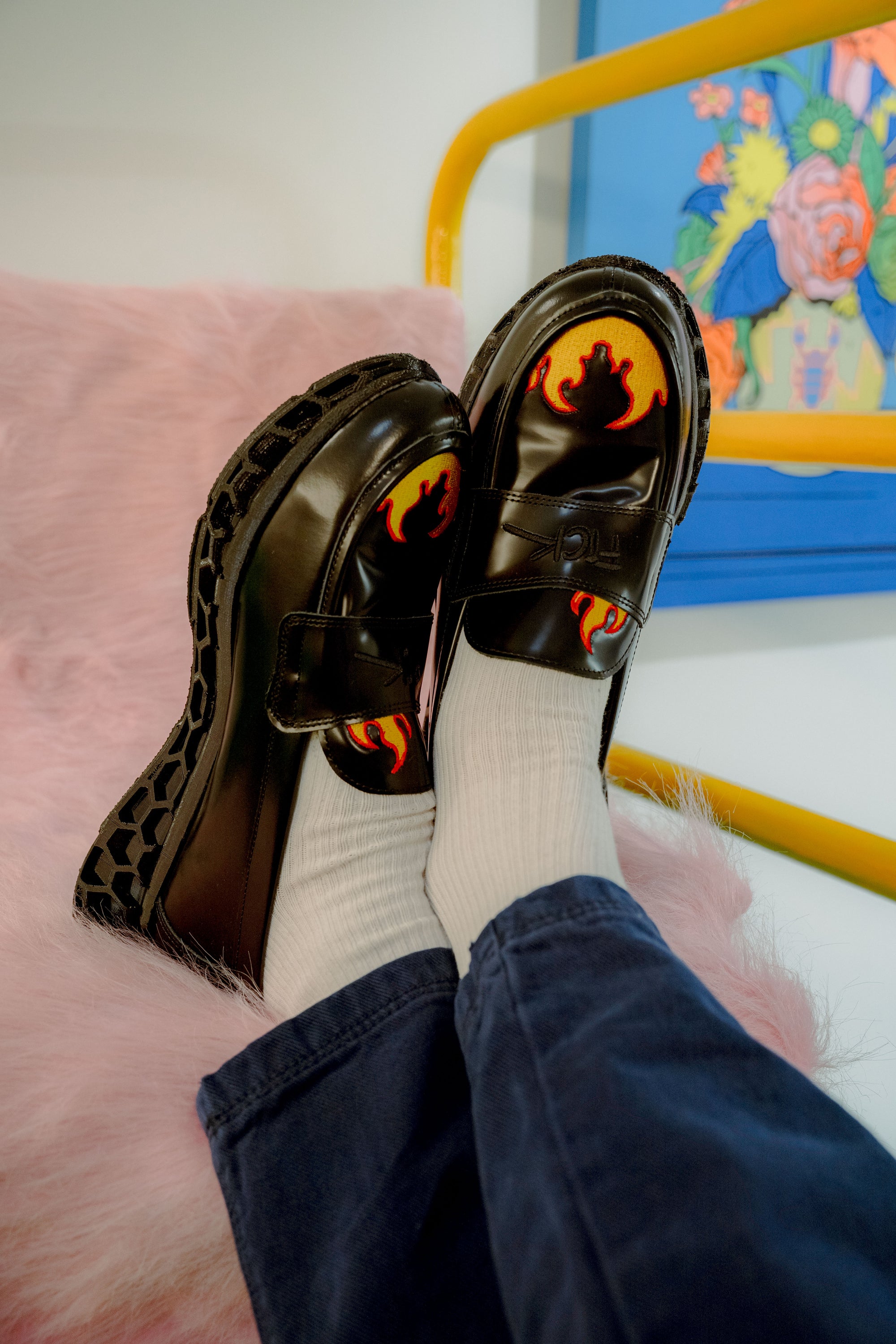 Mocasín Kepler x Be Fernandez Black Leather Loafer - Bee System Black Sole