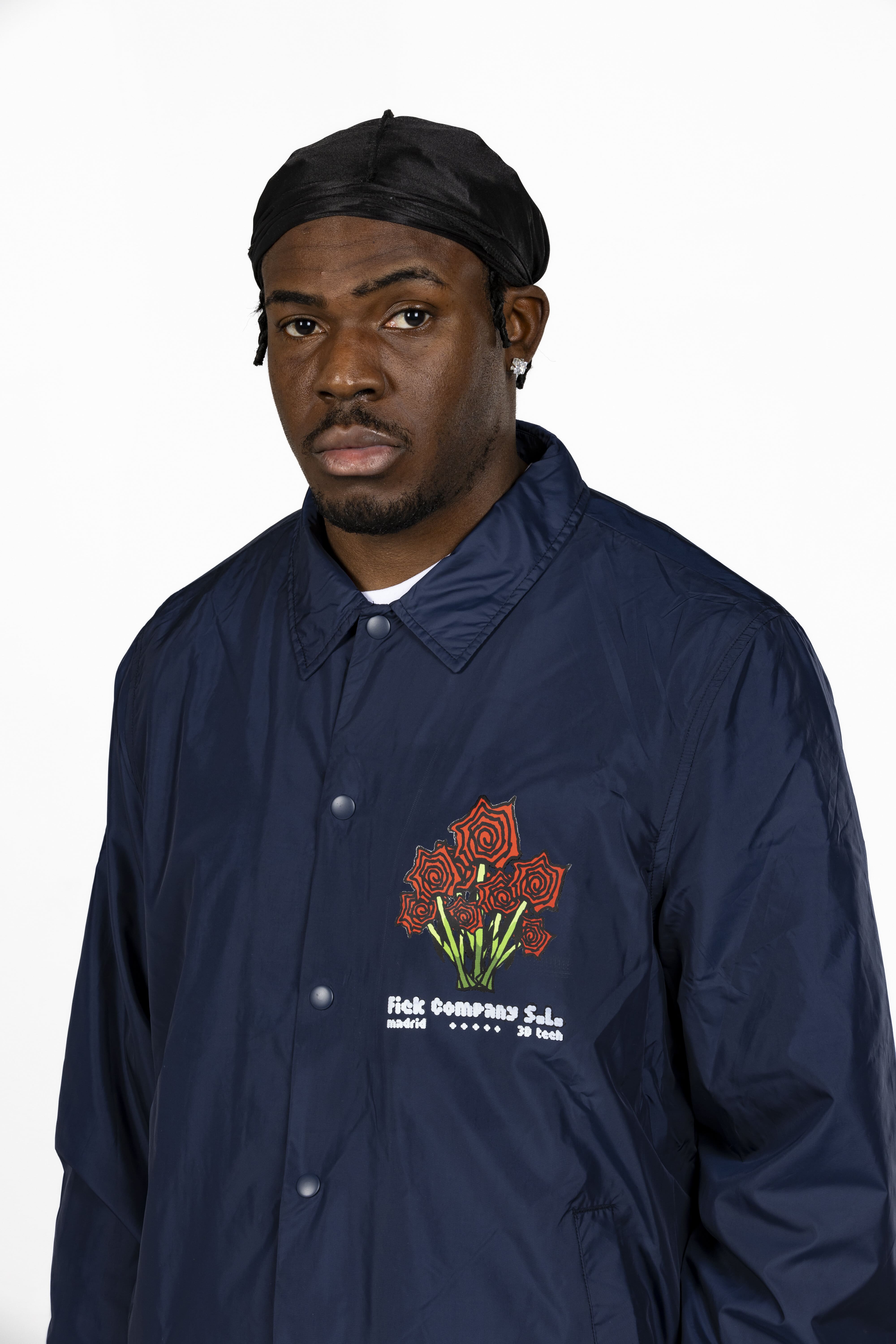 Roses Coach Jacket Blue