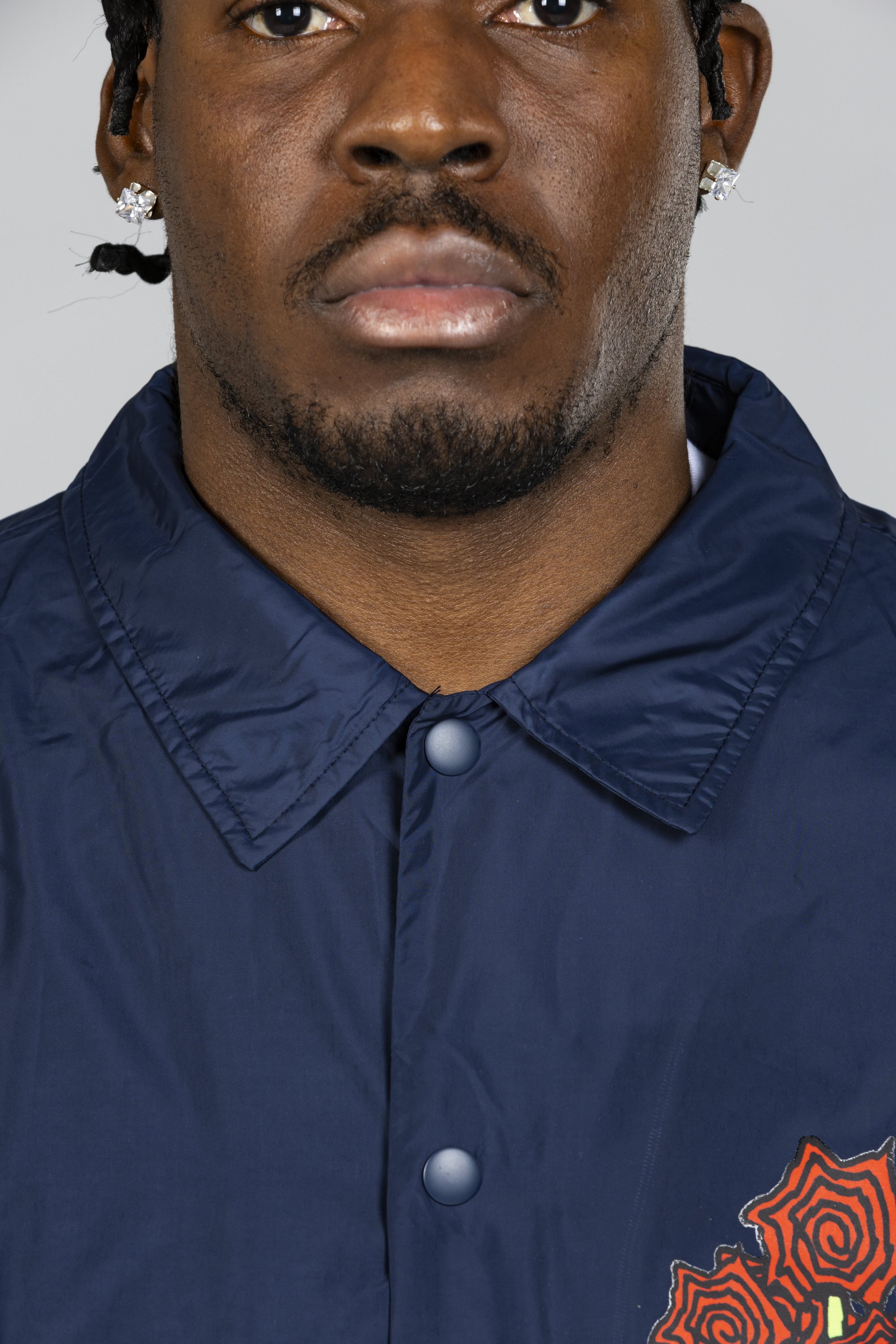 Roses Coach Jacket Blue