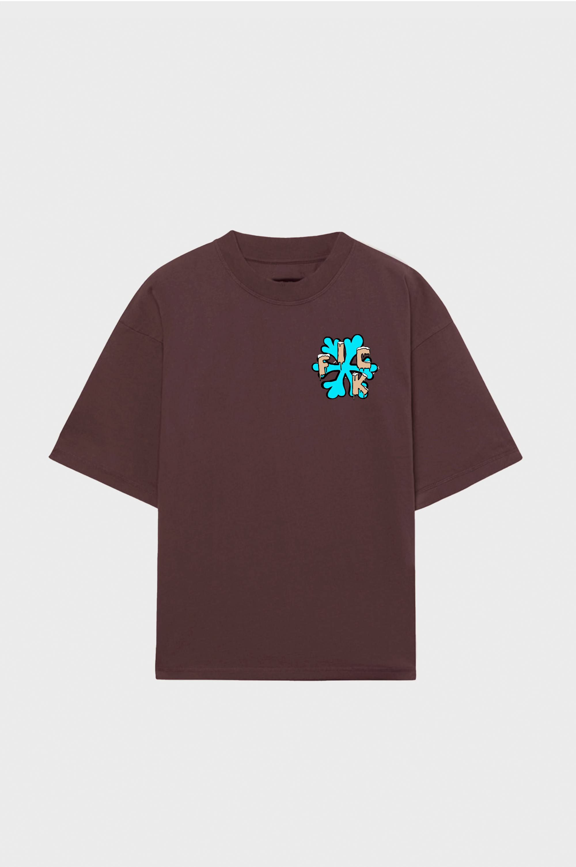 Brown T-Shirt Snowflake Graphic
