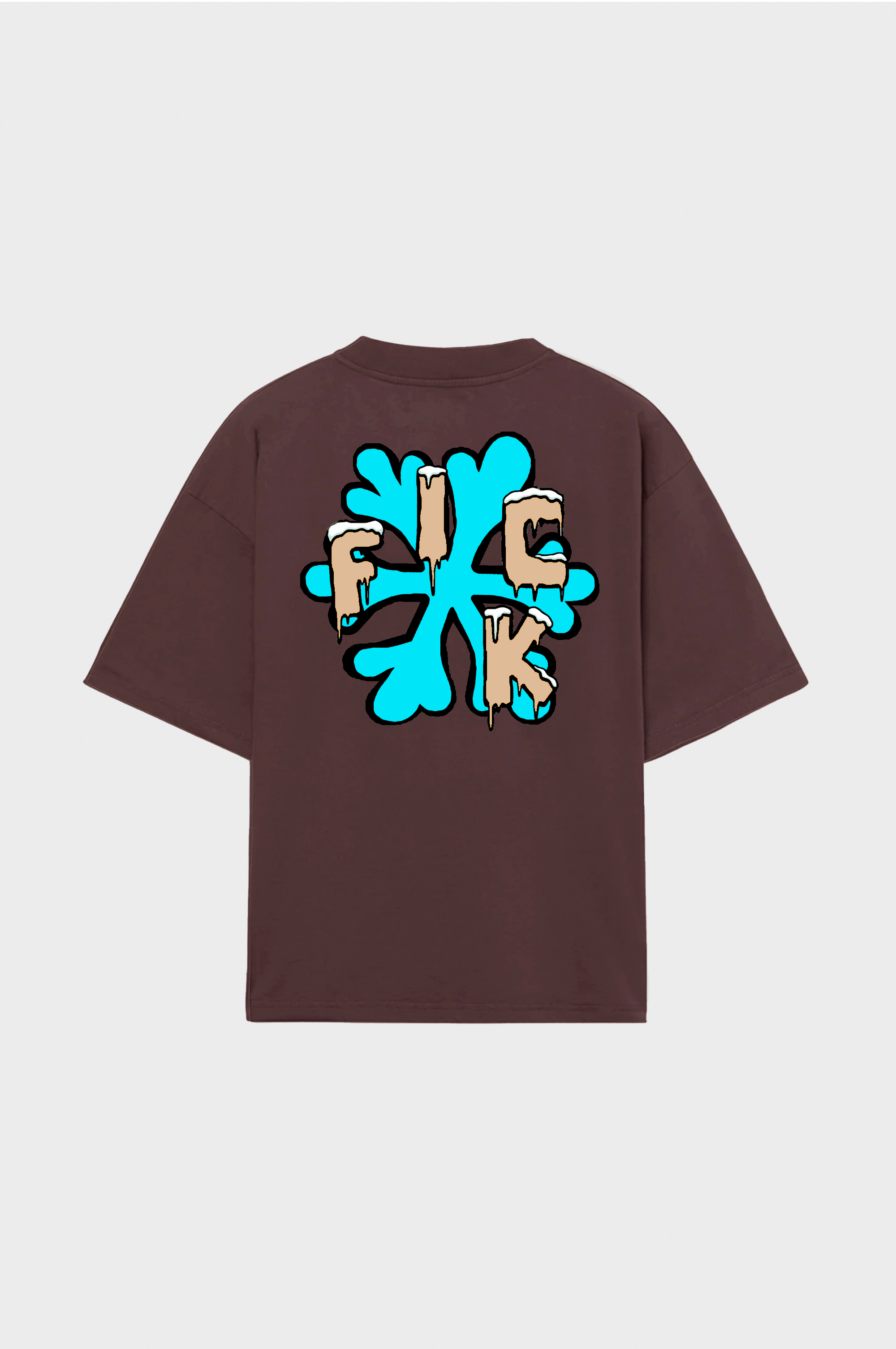 Brown T-Shirt Snowflake Graphic