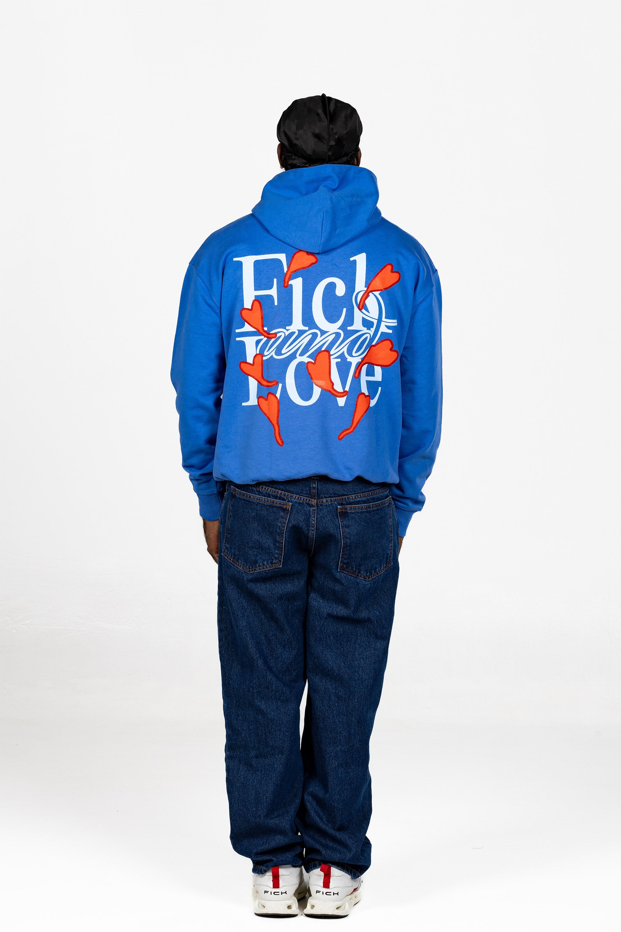 Hoodie Fick and Love Blue