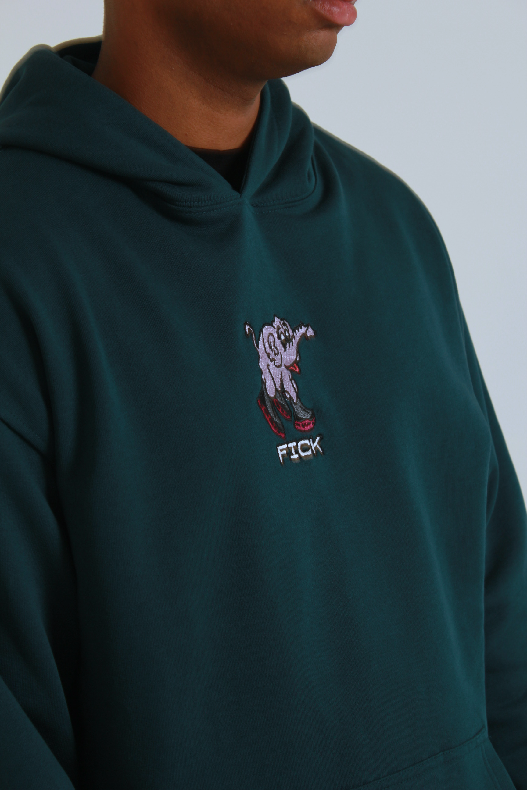 Hoodie Ignorant Elephant Dark Green