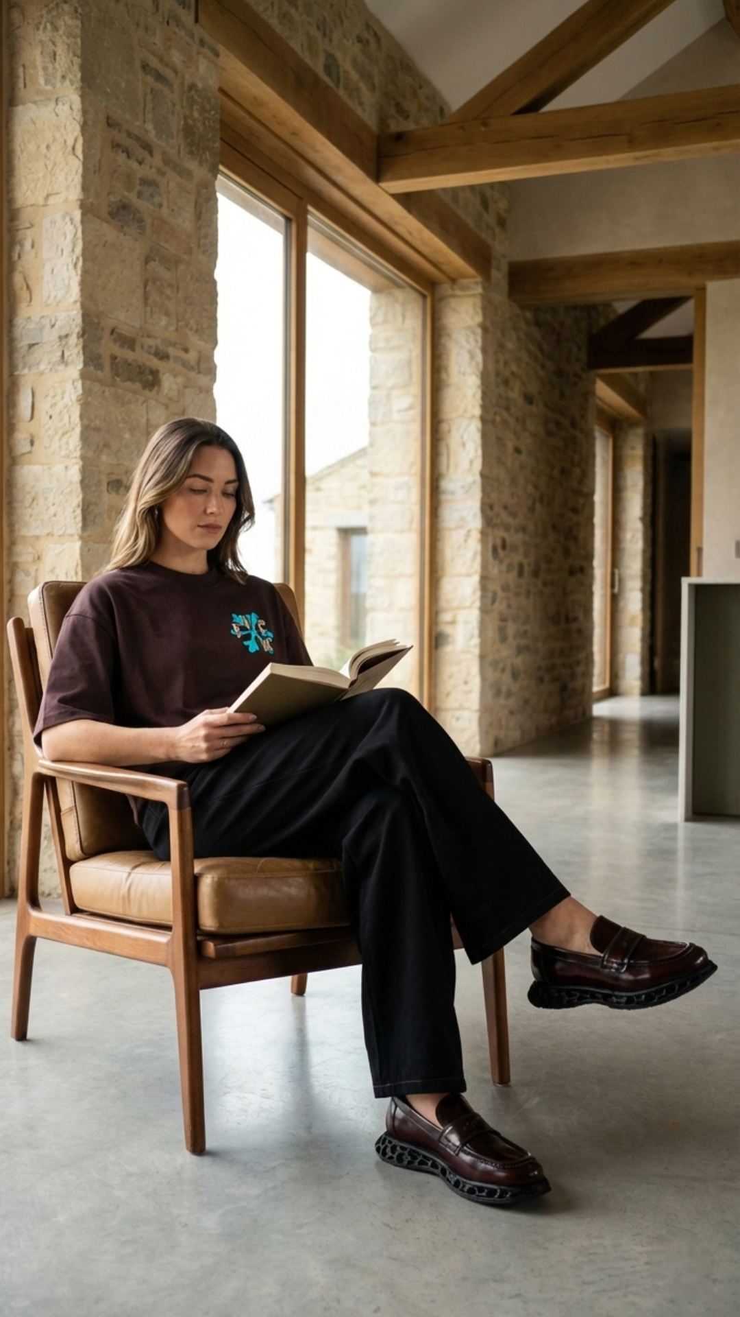 Mocasín Kepler Antik Sirach Leather Loafer - Bee System Black Sole